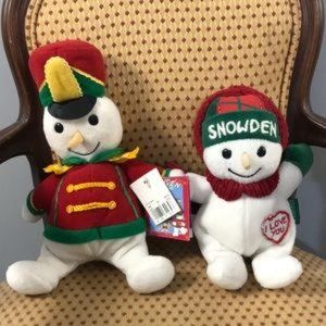 VTG & NEW📌Commonwealth 2 Snowden Raggedy Andy & Ann Plush Snowmen 1999
